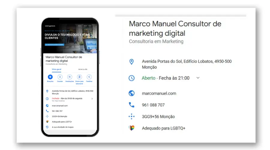 Marco Manuel Google business profile